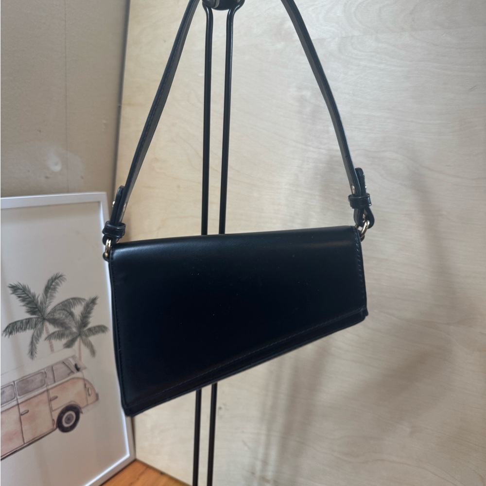 Madison West Black Triangle Shoulder Bag - Picture 3 of 13